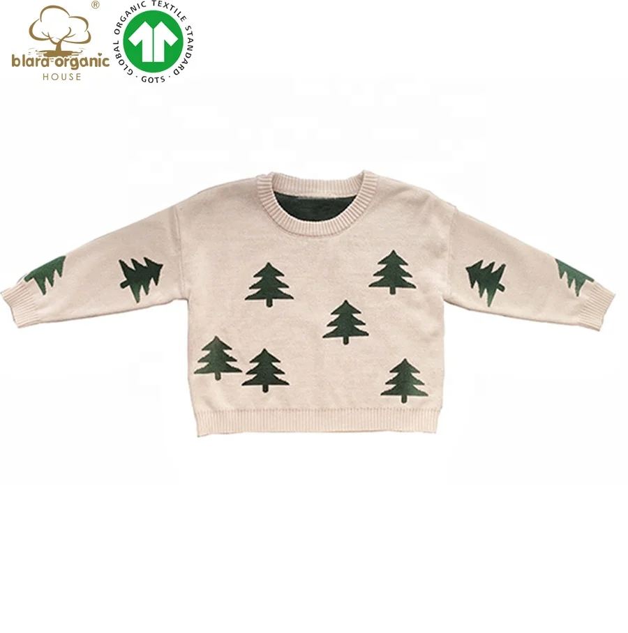 School Sweater Uniform For Children Knitted Sweater Top Clothes Christmas Trees Ugly Pullover Sweatshirt Wholesale