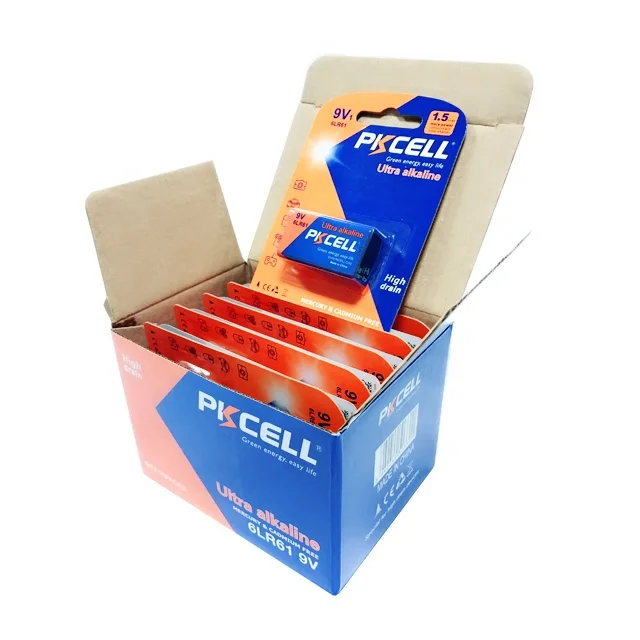 20 years factory 6lr61 9v ultra alkaline meter battery disposable battery 9 volt 6lr61 E22 MN1604 for alarm