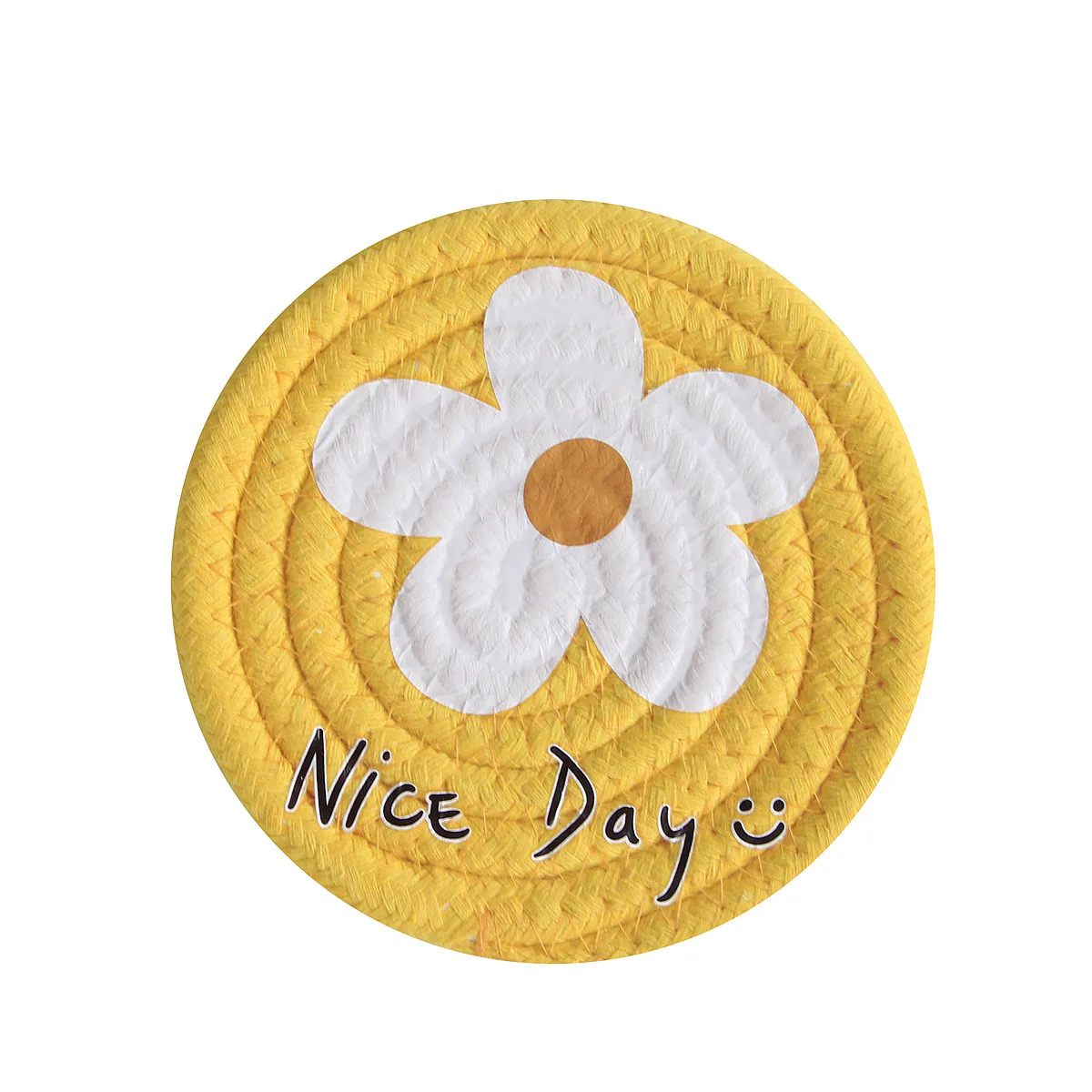 Japanese cotton rope insulation mat handwoven dining bowl mat ins wind flower suction table cup mat