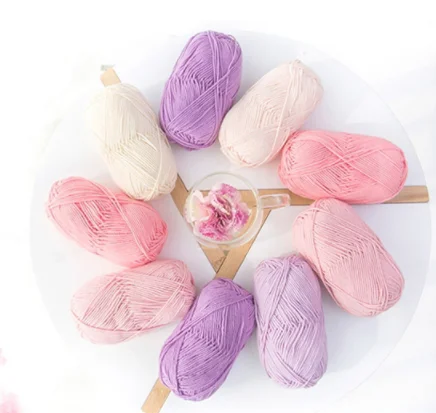 3-Light Dyed Cotton Acrylic Blend Worsted Yarn For Knitting