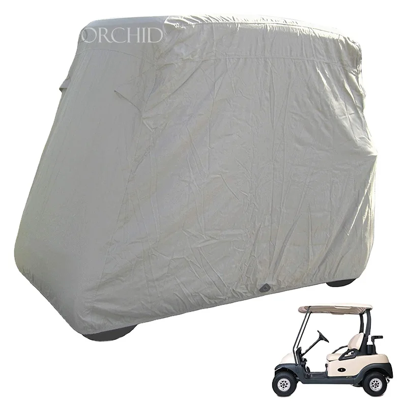 Stocked eco-friendly Nylon PVC Coating Durable 4 Passenger Golf Cart Rain Cover Waterproof Dustproof Cover