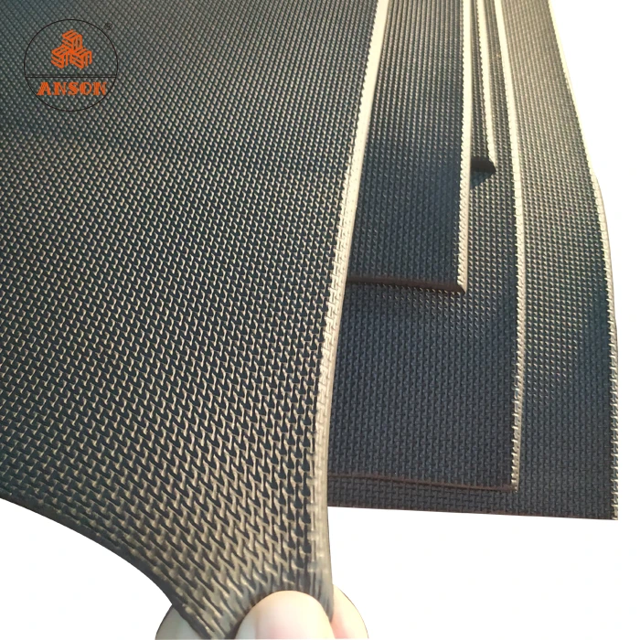 factory supplier 3-10mm breathable embossed CR neoprene rubber sheets with nylon lining perforation