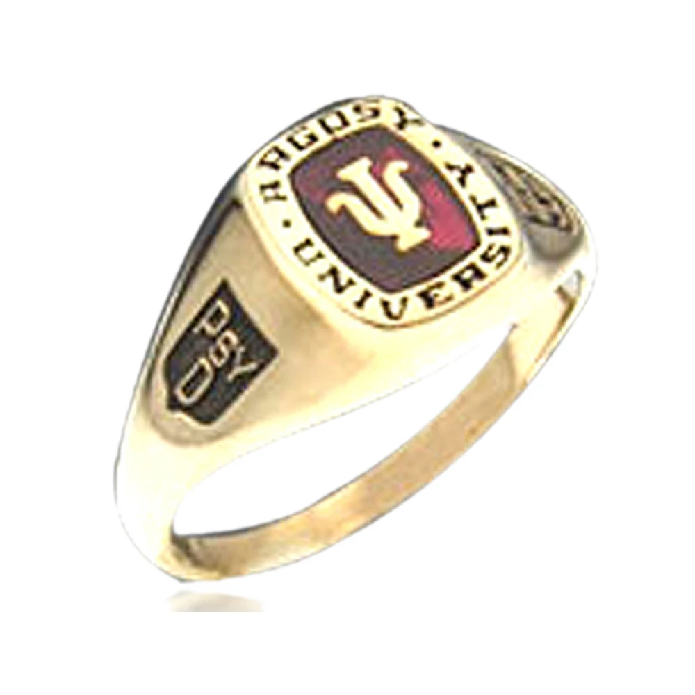 Custom Design Blue Stone University Graduation Rings for Men