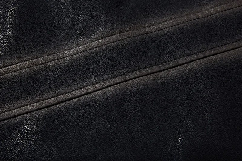 New Fashion Men black Lamb Leather Jacket Designer Outdoor Windproof Vintage Leather Jacket Streetwear Real Sheepskin Men jacket