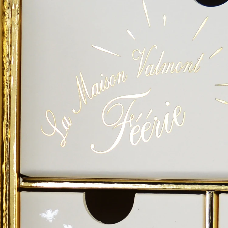 guangzhou city factory gold shiny custom logo design reliable luxury Ramadan gift box packaging advent calendar for perfume