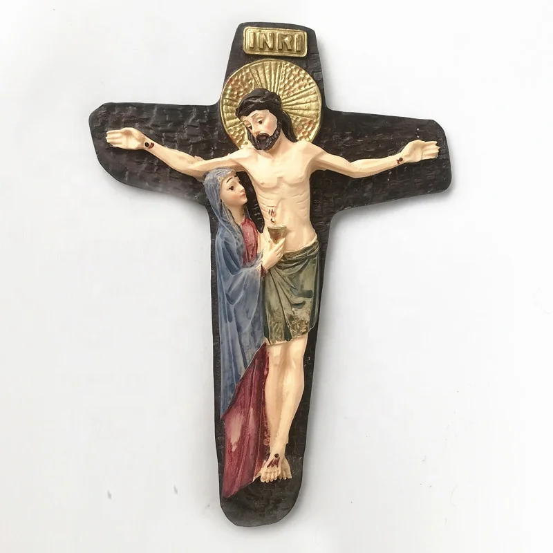 christian gifts Theme and Resin Material cross wall hanging decoration Polyresin crucifix