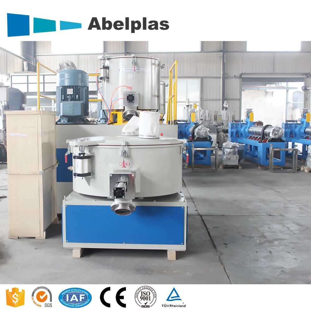PVC Powder Mixer Machine Industrial Horizontal Spiral Belt Plastic Blender