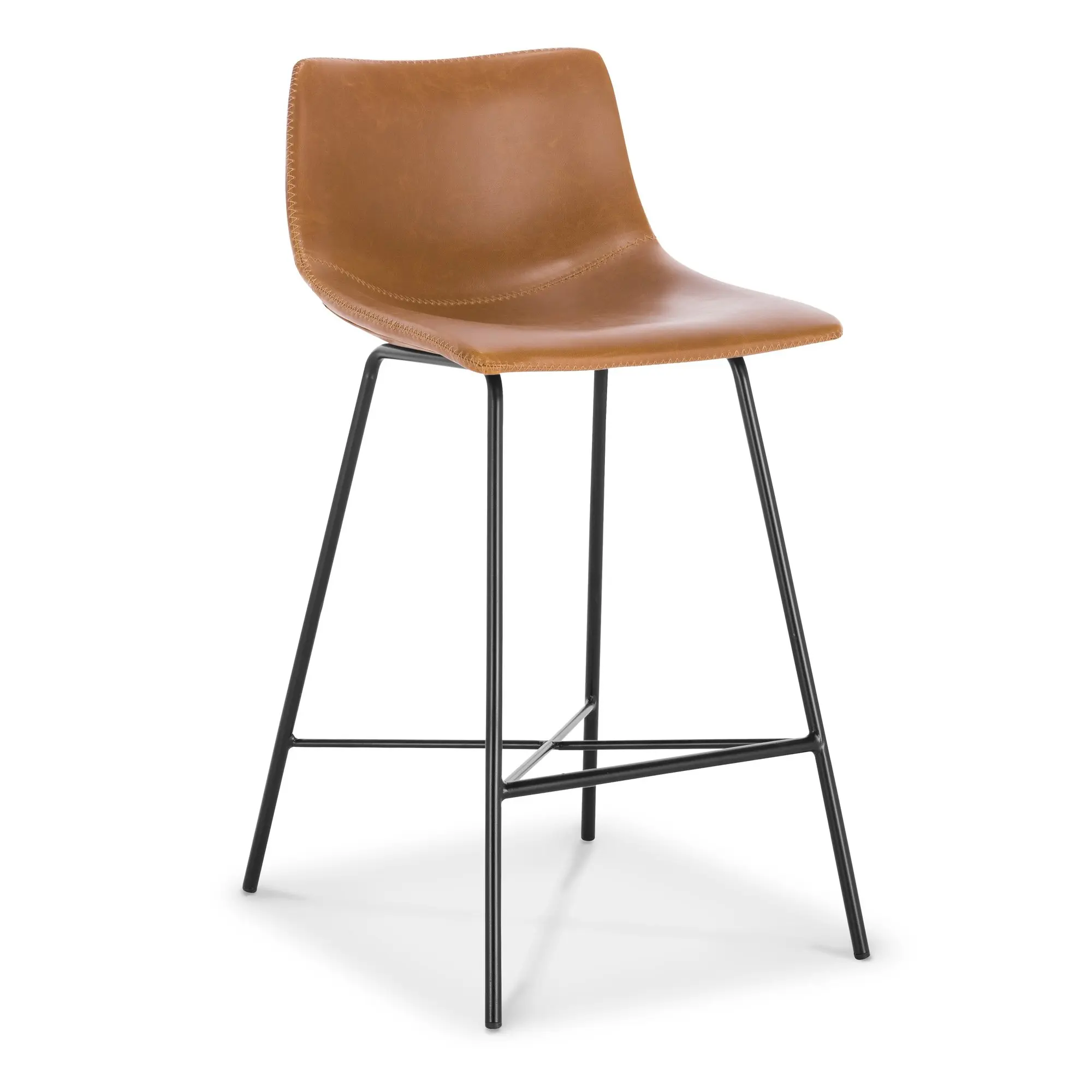 Leather Bar Stool Counter Classic Yellow Stools Elegant Orange Modern Antique Height Working Armrest Indoor Tuffted Square