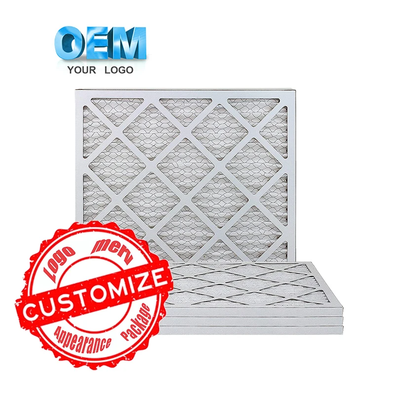 Low Initial Resistance Hvac Filter Air 1 Merv 8 11 13 Small Furnace Filters Disposable  paper frame Air Filter Cartridge