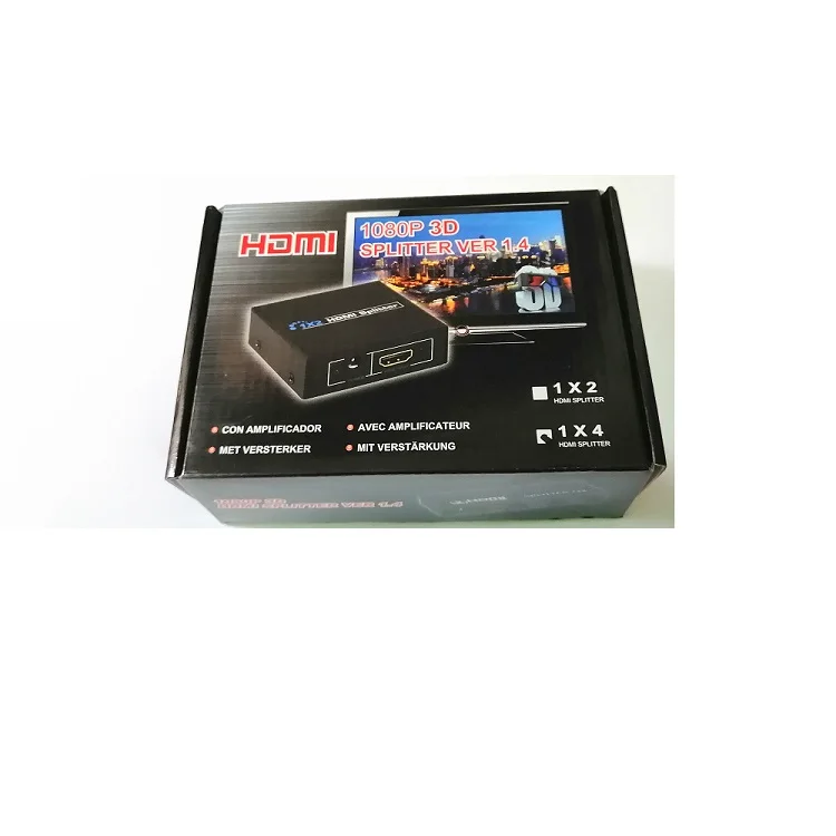 Hd mi 2.0 1 * 4 переключатель сплиттер 1 в 4 из 1080P 3D Ultra 2K HDCP 4Way Сигнал Мини HD / MI сплиттер-усилитель