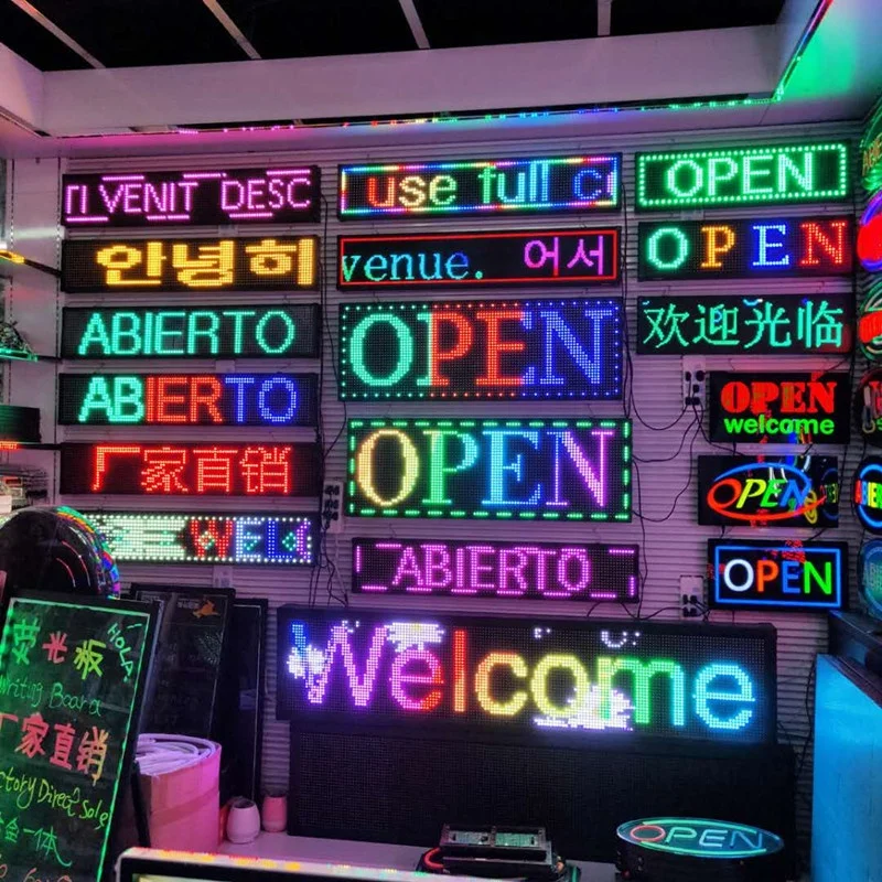 Hot sale open LED store signage signboard luminous screen led display panel