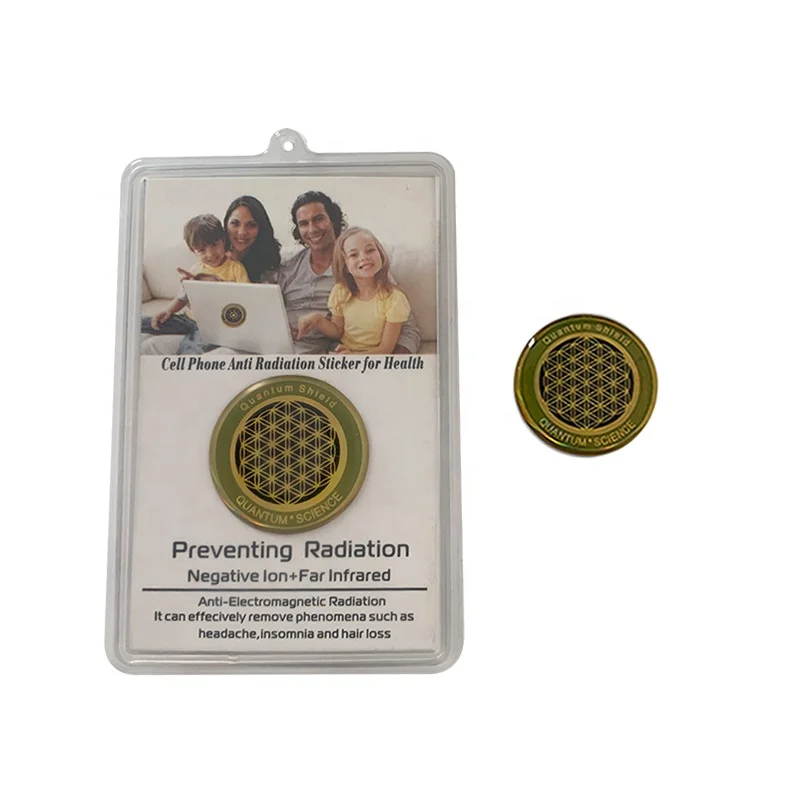 2500cc negative ions ,EMF, EMR Silicone rubber anti radiation sticker /patch/chip with waterproof  for phone and computer