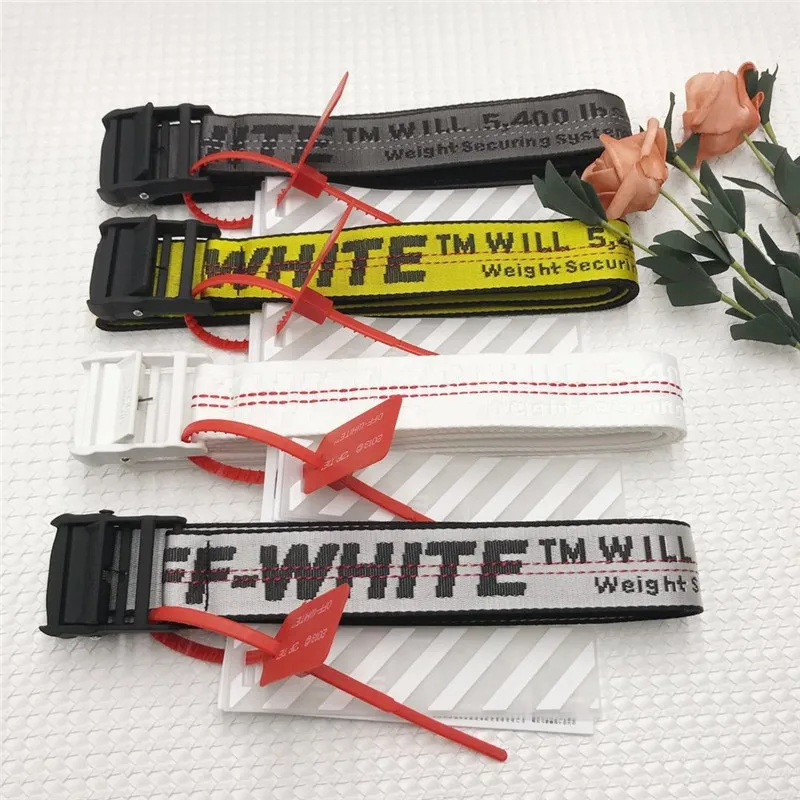 Fabric Tactical Belt 3.5cm Width Off-Custom Logo White Classic Industrial Belt with 60% Polyamide and 40% Polyester