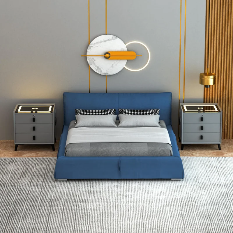 Hotel led smart night stand bedside table industrial modern end side table smart bedside table nightstand