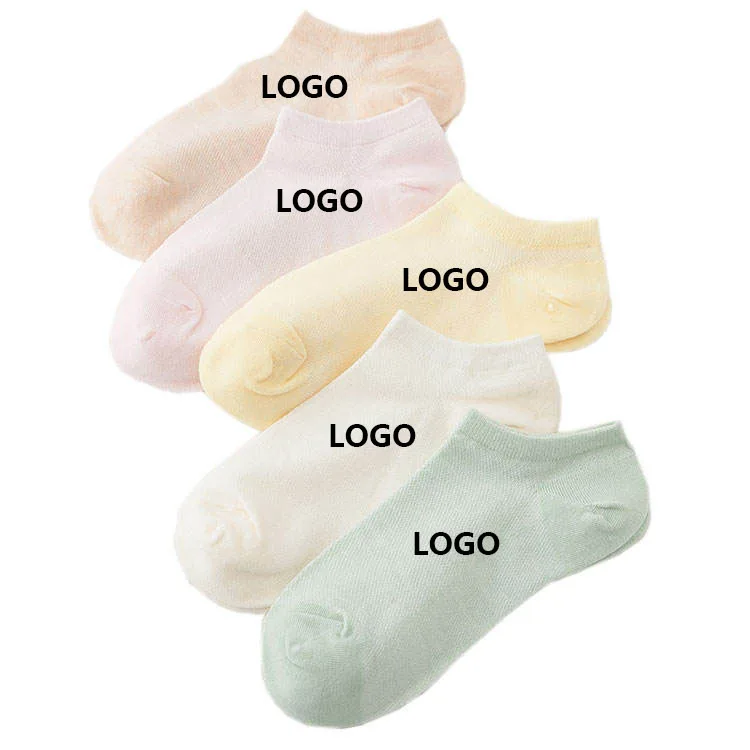 New women thin cotton socks casual sport low cut ankle no show pure color ankle sock custom