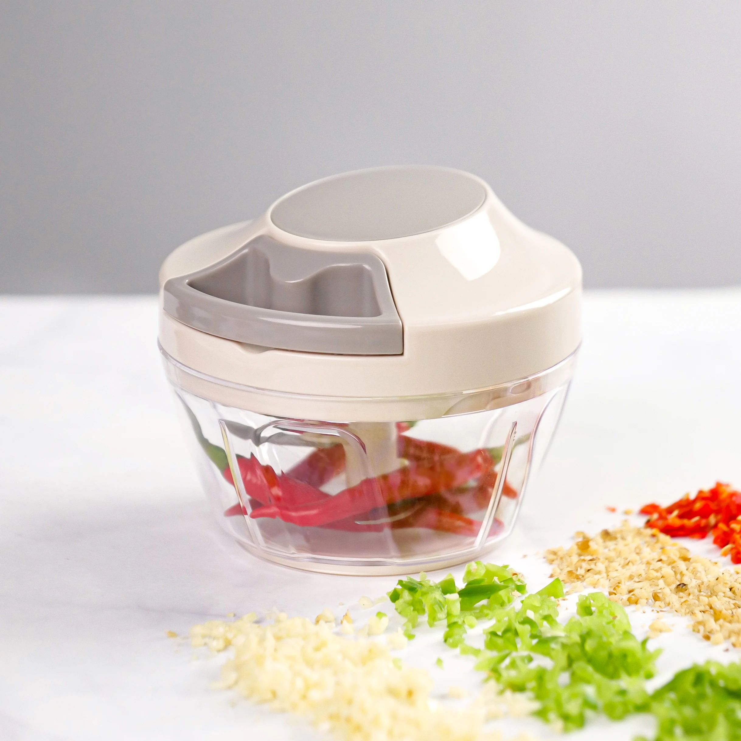 Smile Mom Kitchen Tools mini Hand Manual Plastic Vegetable Fruit Meat Pull Food Chopper