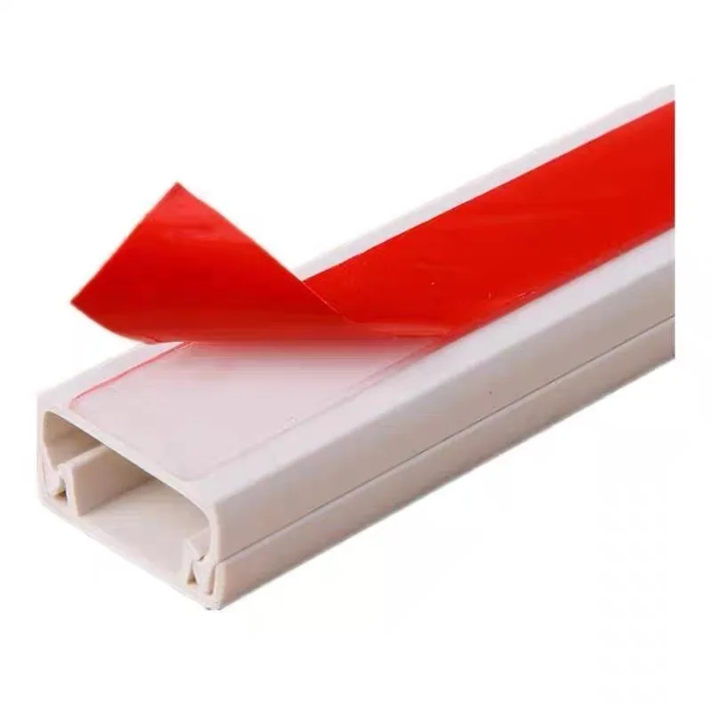PVC Wiring Cable Ducts Plastic Electrical Cable Tray Decorative PVC Network Cable Trunking Clear Cover White OEM