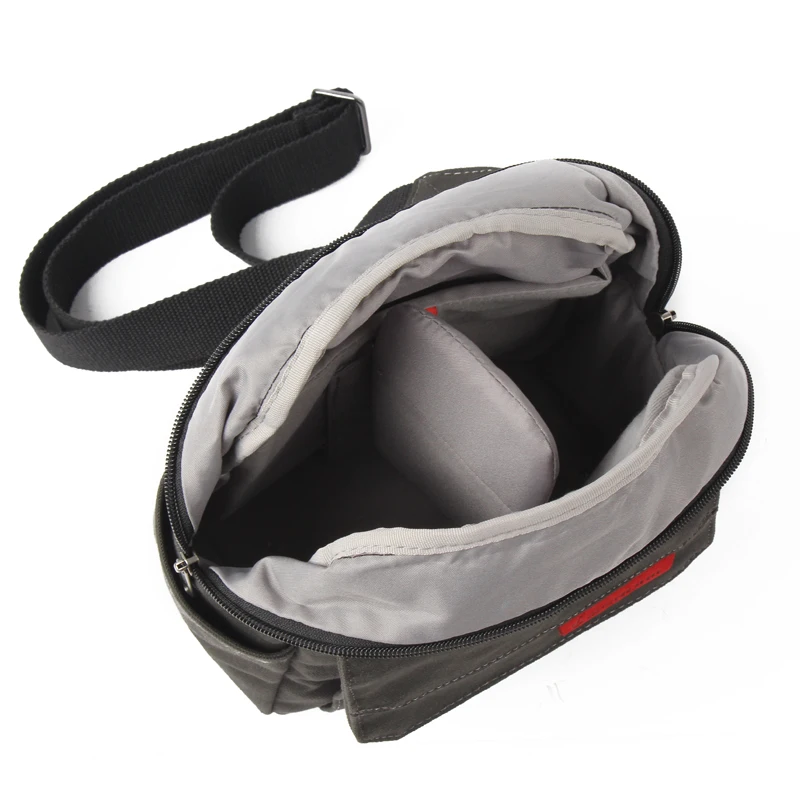 Lightweight Wear-resistant  Canvas Waterproof Bags for DSLR Camera Shockproof Sling Bag