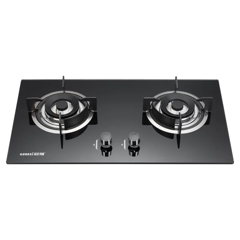 Built in hob 2 Burner Gas Stove Tempered Glass Cheap Price