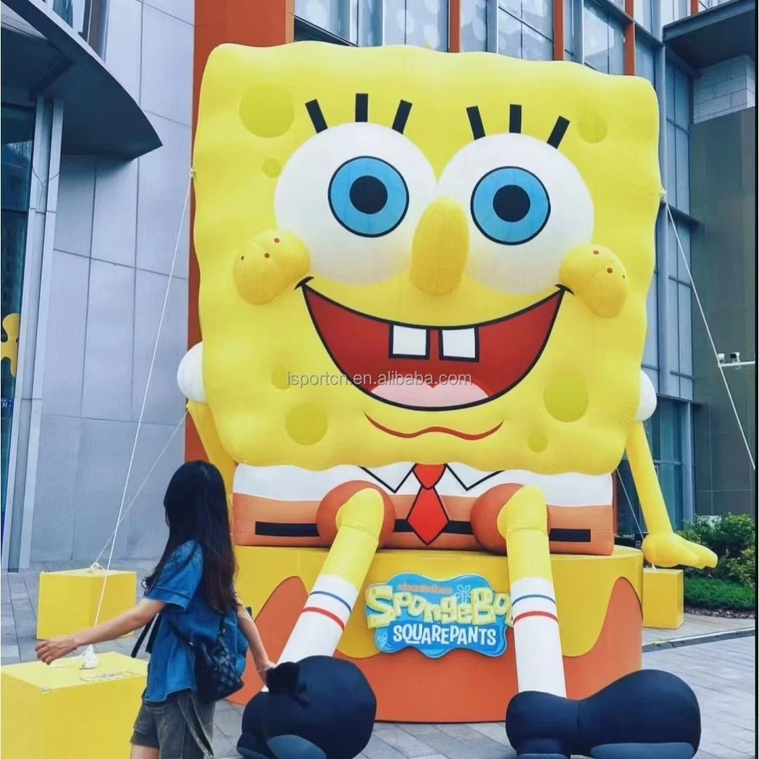 giant advertising inflatable cartoon characters Spongebob Squarepants mascot inflatable Spongebob Squarepants