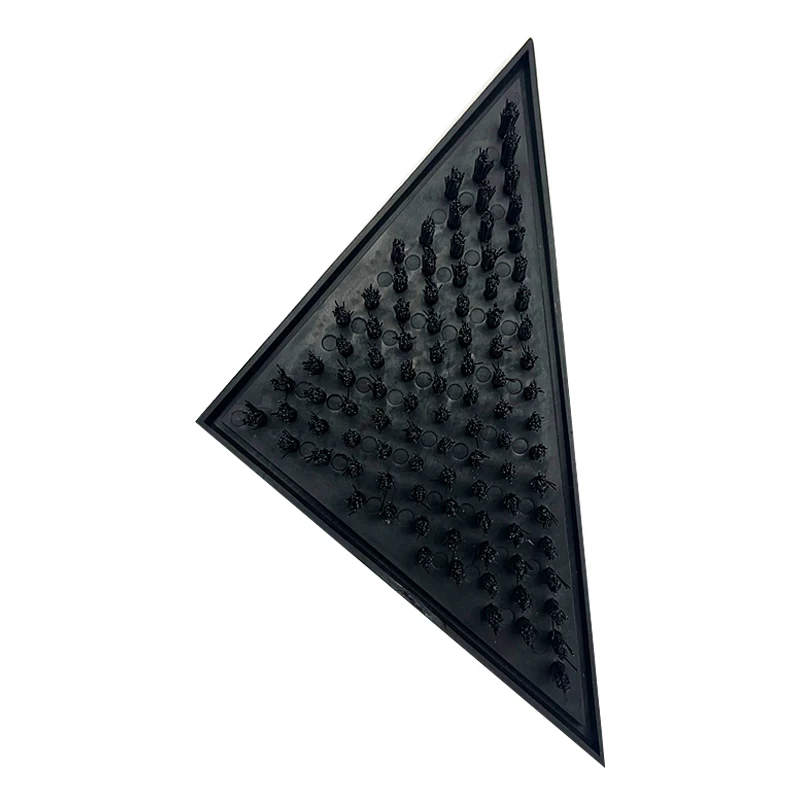 customizable 2402905 Golf towel cleaning brush Triangle PVC base nylon filament golf club cleaning brush