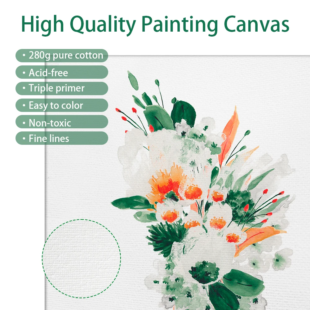 OEM Blank Canvas For Drawing On Cardboard MDF 3mm Canvas Panels 8x10' Board 20pk For Painting