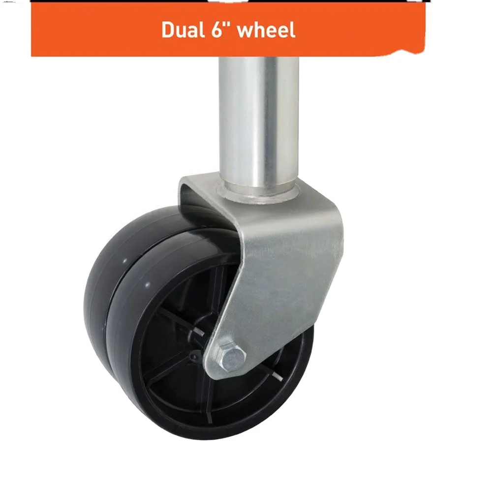 2000LBS Marine Trailer Jack Finish by Zinc 9.1KG Handle on Side With 2 * 8 inch Wheel