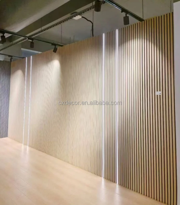 Akupanel Board Sound Insulation Sound Proof Foam Wood Slat Acoustic Noise Cancelling Wall Panels for Walls