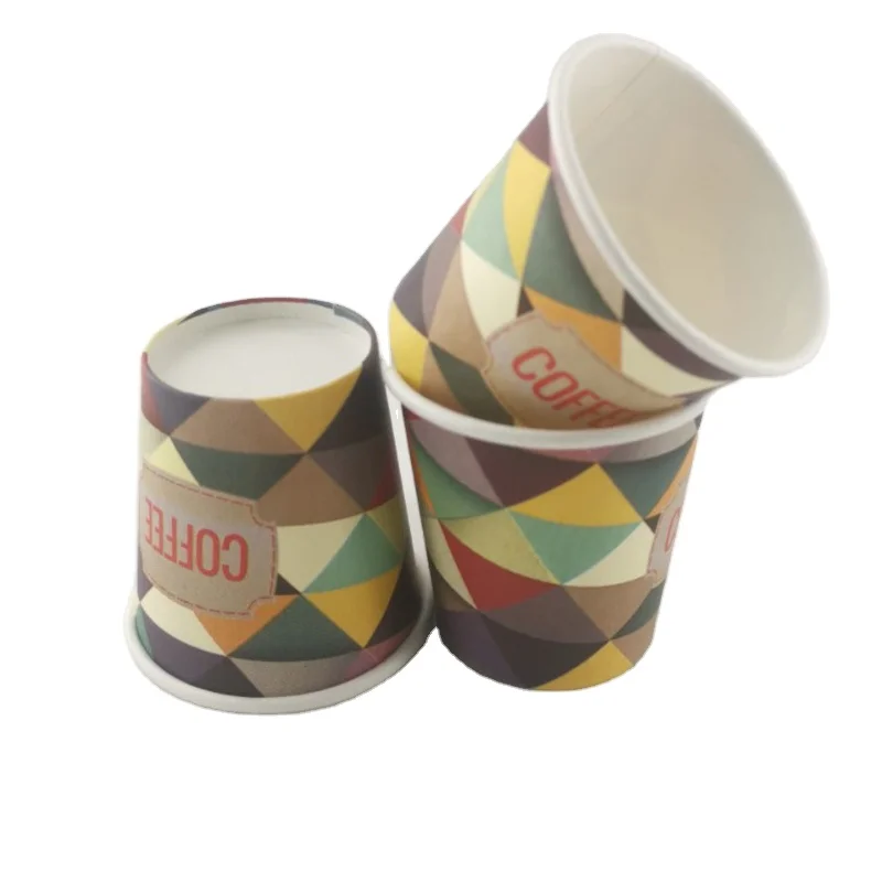 disposable hot drinks coffee tea red  PE paper cups single wall custom logo