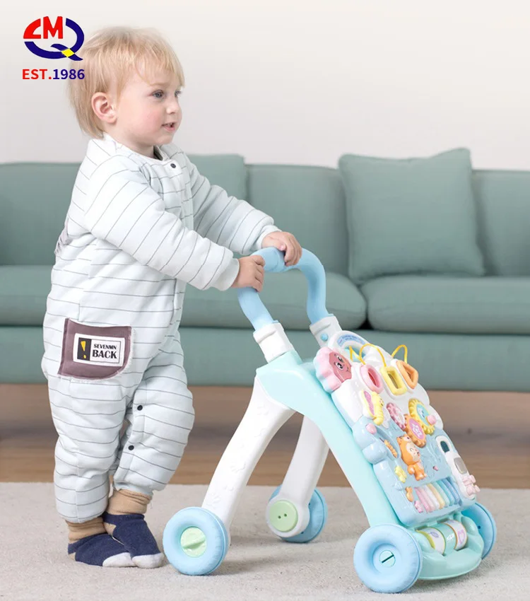 newest multi-functional baby learning walker toys early learning activity baby trolley walker with music and light