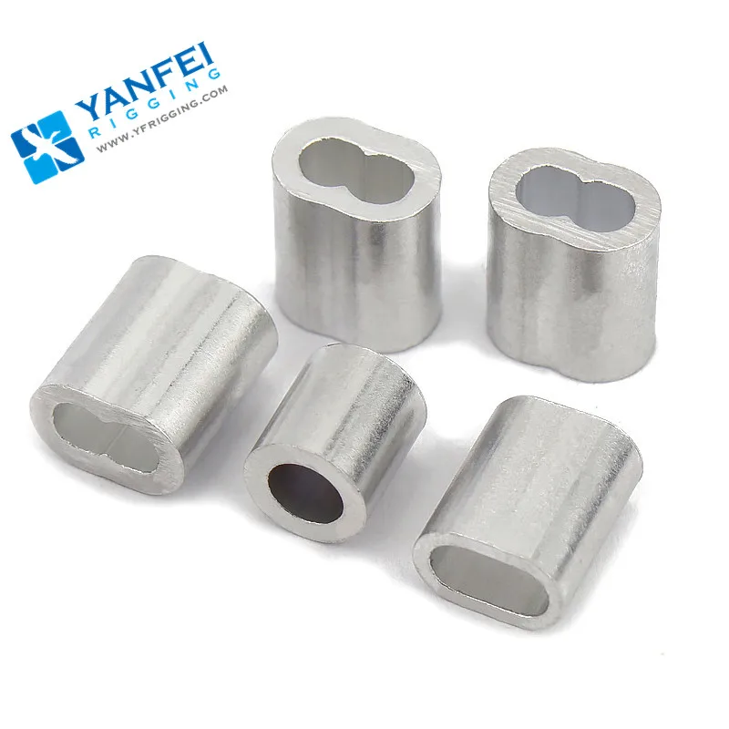 DIN3093 Rope Crimp Sleeves Aluminium Oval Swage Ferrule For Wire Rope Slings