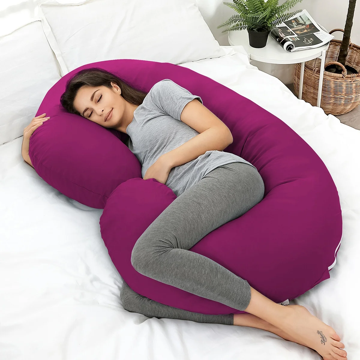 Заводской поставщик, дышащая подушка для кормления, C-образная подушка для беременных для мам