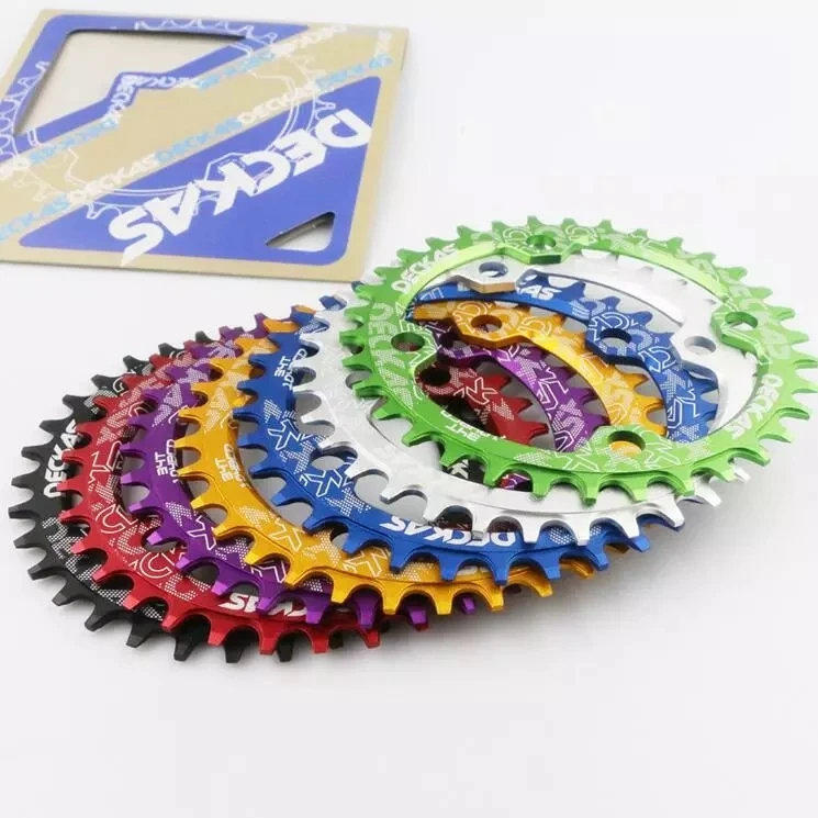 
Deckas 104BCD Round Narrow Wide MTB Mountain Bicycle 32T 34T 36T 38T Crown Crankset Single Tooth Plate Parts 104 BCD 