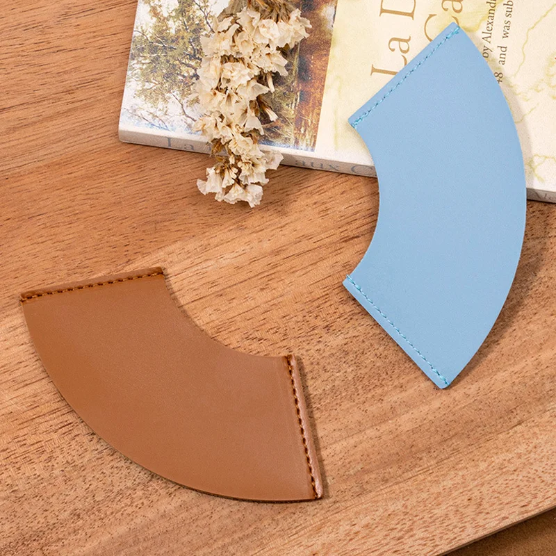 Ready to Ship Semicircle PU leather Bookmark for Men Women Book Lover Gifts for Reader Bookmarks Gift