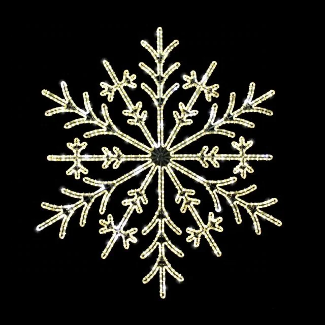 2D outdoor illuminated commercial christmas decoration hanging large led christmas snowflake lights