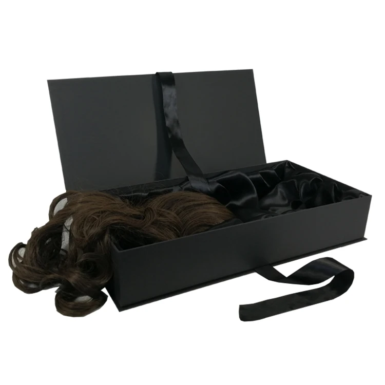 
Factory Directly Headwear Crown Jewelry Hair/Wig Extension Packaging Boxes Custom Stamped Logo Amazon Box 