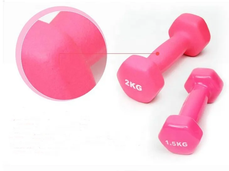 Dezhou factory commercial home colorful fitness vinyl pilates yoga dumbbell