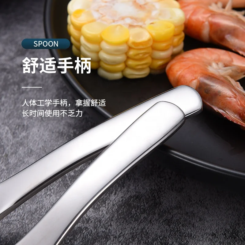 Factory high quality 316L large luxury dessert dinner spoon silver spoon stainless steel spoons for hotel