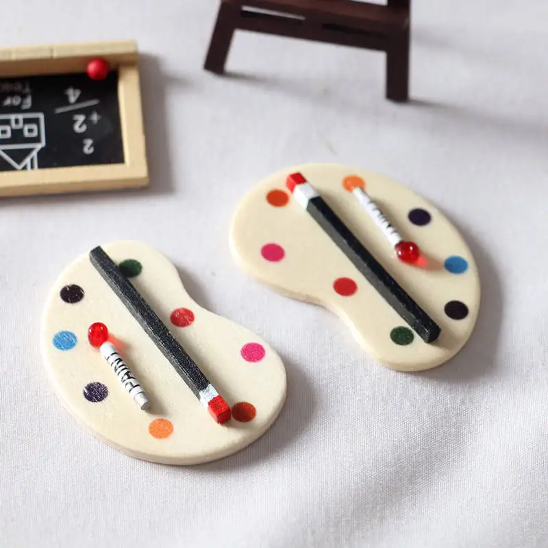 Wholesale oval shape Wood Miniature Color Palette Miniature Wooden Oil Painting Palette