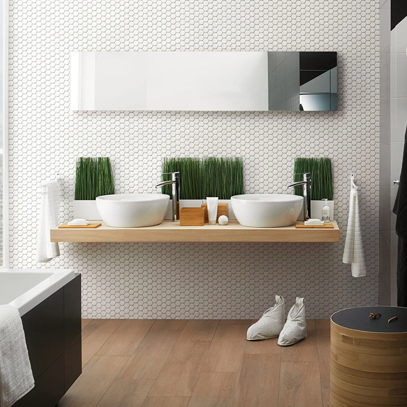 Mosaic Wall Tiles for Kitchen Bathroom Backsplash Hexagon Ceramic Mosaic Tiles Carrara Floor White Natural Marble Hexagon Mosaic