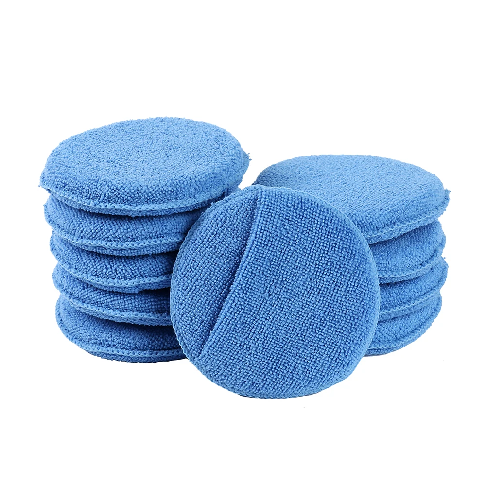 
AutoCare Microfiber Wax Applicator, Ultra-soft Microfiber Wax Applicator Pads with Finger Pocket Wax Applicator for Cars 