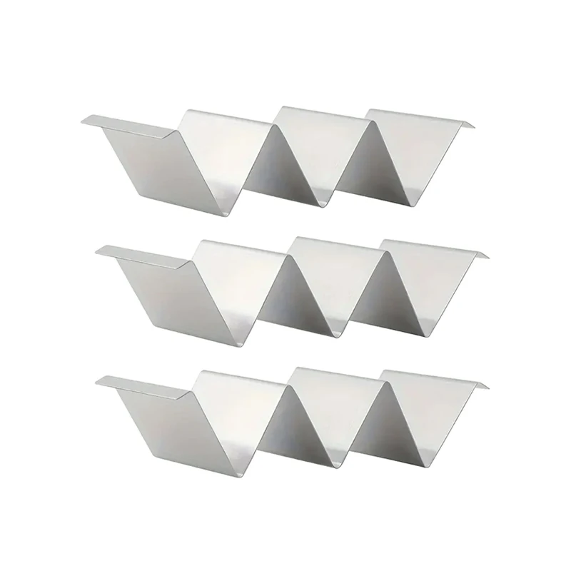 Taco Holders 4 Packs Stainless Steel Taco Stand Rack Tray Style Oven Safe for Baking Dishwasher and Grill Safe