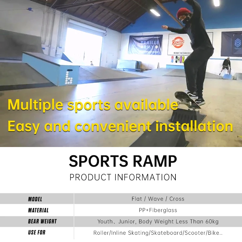 Wholesale Price Good Quality Outdoor and Indoor Game Competition Cross Ride and Skate Ramp for Skateboard Roller Skating Bike
