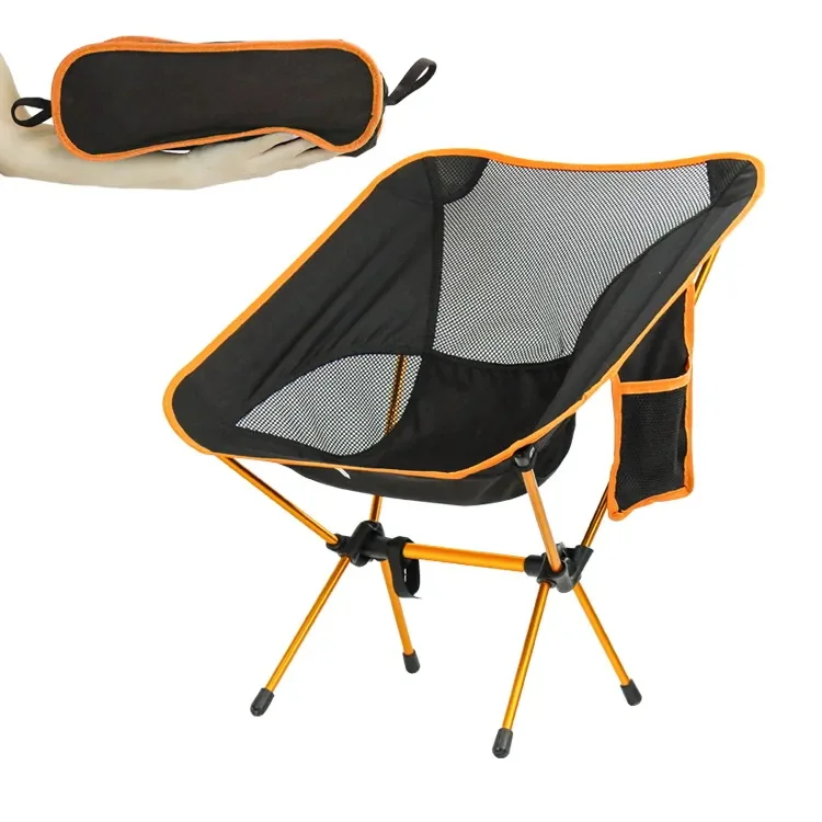 Ultralight Portable Compact Outdoor Folding Camping Custom Travel Chair Portable Small Camping Beach Folding Chair For Hiking