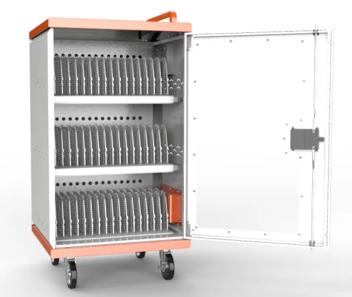 Hot sale China manufacturer  AC 48 ports with casters battery storage and charging lockers station for tablet