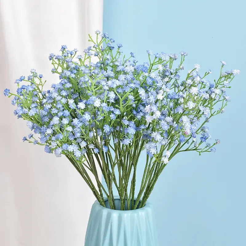 Wholesale  Wedding decor Single 3 fork plastic Artificial Flowers Gypsophila