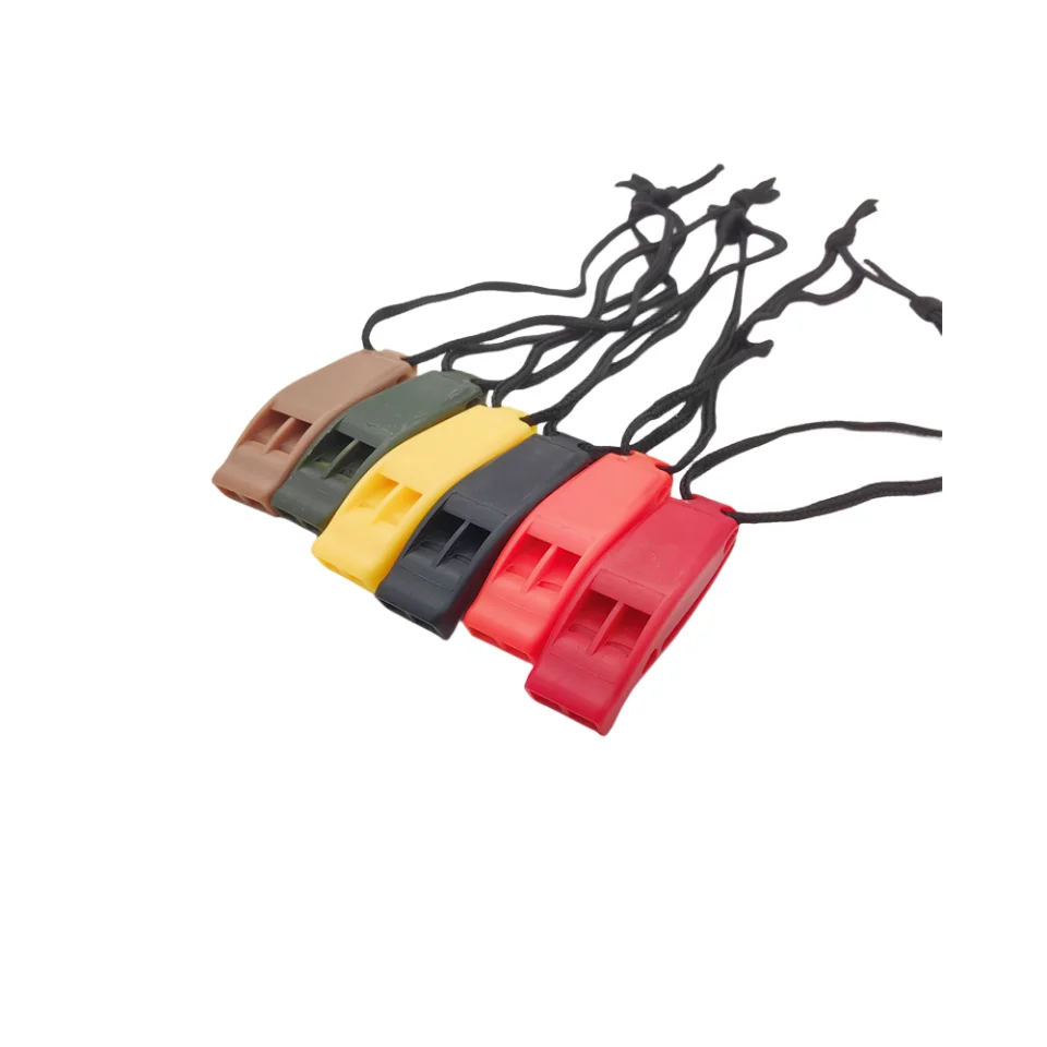 JK-KS-007 Emergency Survival Rescue Safety Whistle Multi Color Outdoor Sports Camping Hiking Floating Customised Plastic Whistle