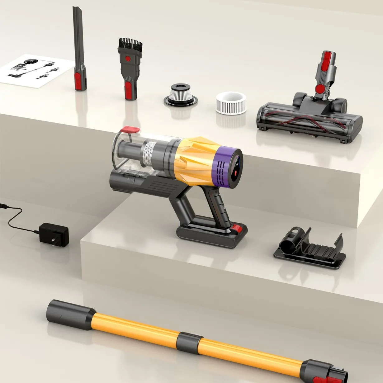 Hot Selling Strong Vacuum Cleaner,Portable Wireless Handheld Cordless Vacuum Cleaner LED Rechargeable HomeUse Hard Floor Cleaner