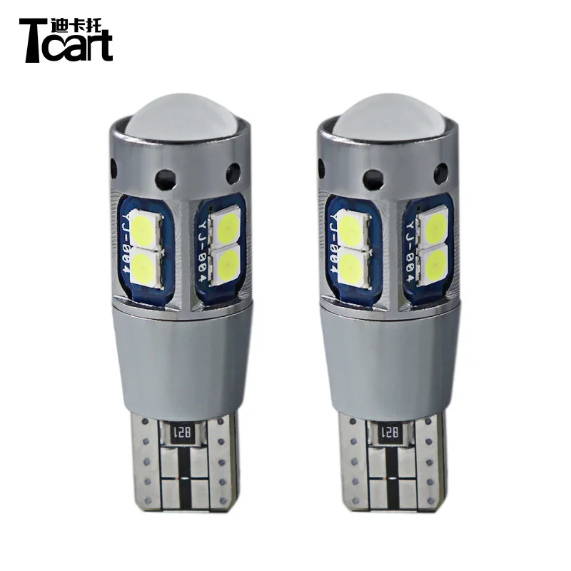 Tcart auto car position indicator light T10 168 12v 3030 9 leds canbus error free car led interior trunk bulbs storage box lamp