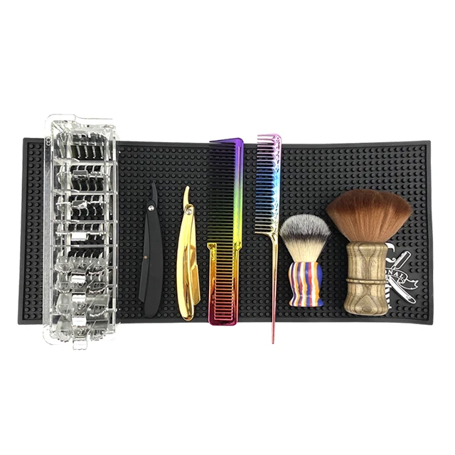 
 Нескользящий коврик для инструментов для парикмахера, нескользящий коврик, подушка для парикмахерской, салона, клипсы, ножницы, гребень, коврик для парикмахерской, коврик для рабочей станции  